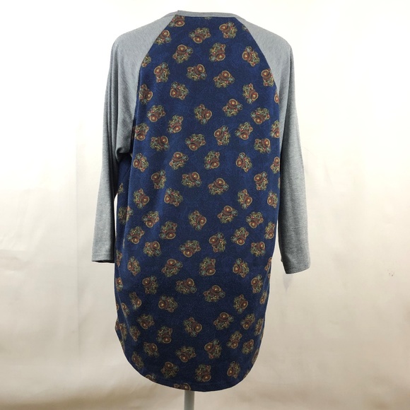 3/$20 Lularoe Randy Tee Cameras Blue Gray - Picture 2 of 3